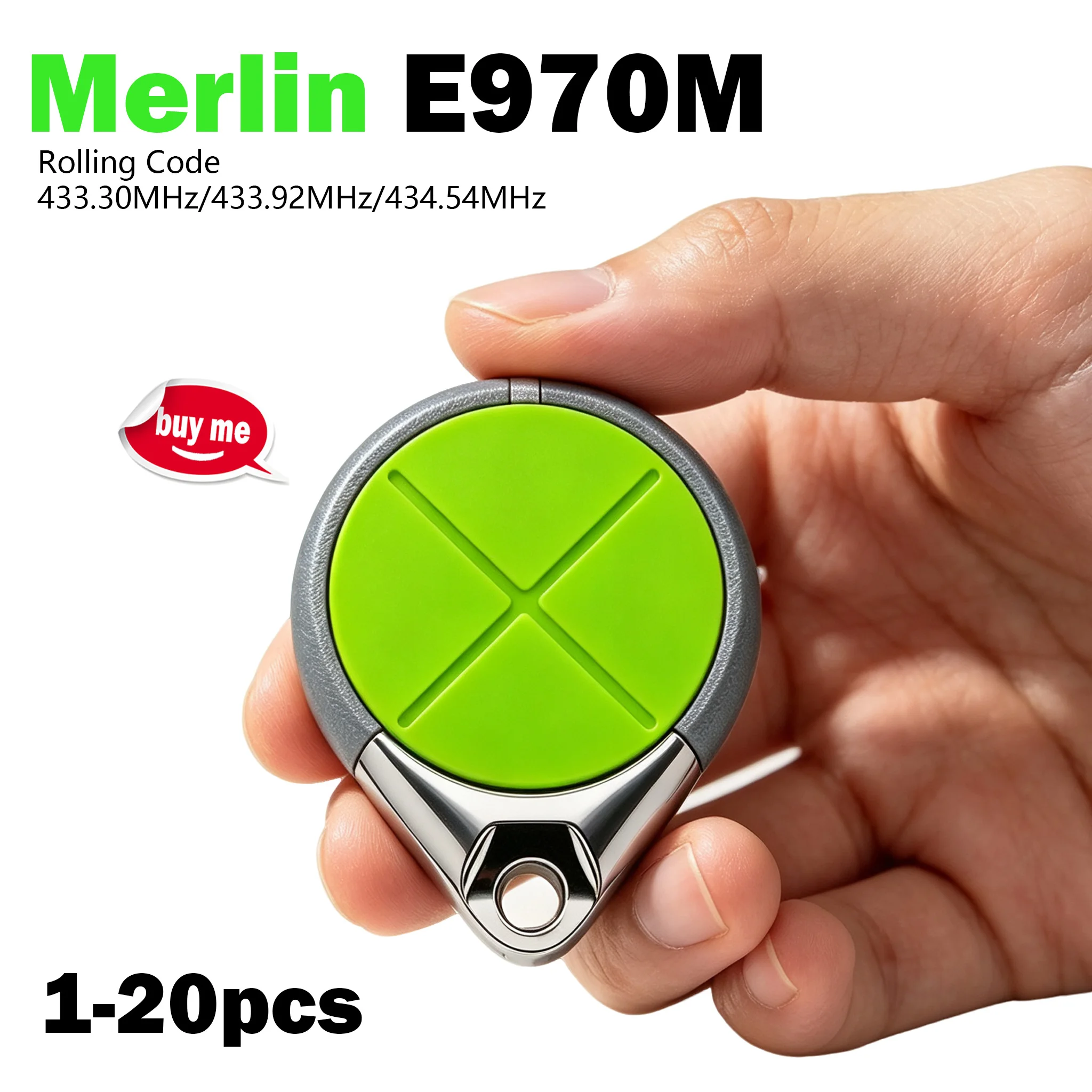 Merlin E970M 4Buttons Garage Door Remote Control Merlin+ Security+ 2.0 Rolling Code Merlin Garage Gate Openers Hand Transmitter