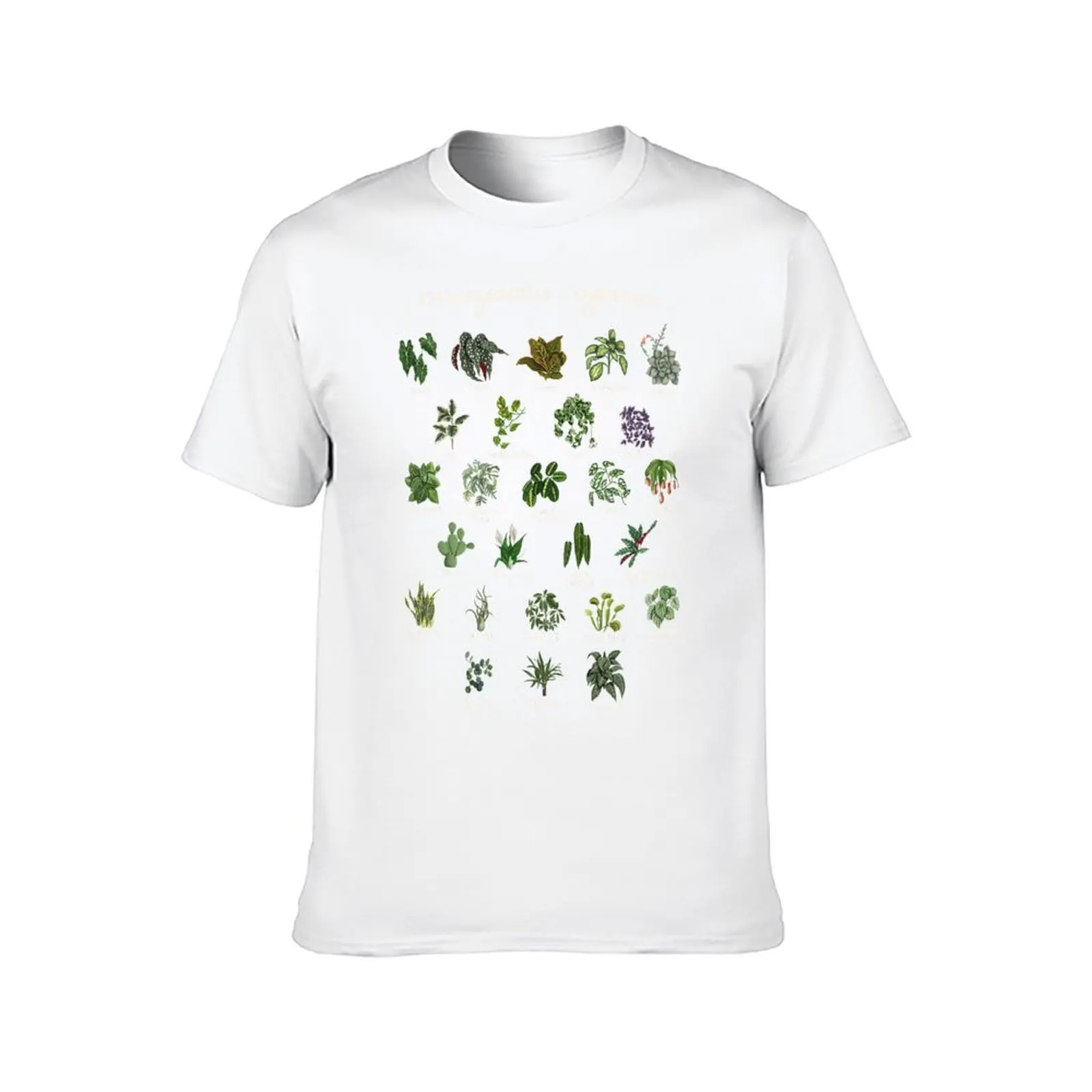 Camiseta del alfabeto de la planta de interior (oscuro), camiseta de algodón de diseñador para hombre, camiseta para hombre