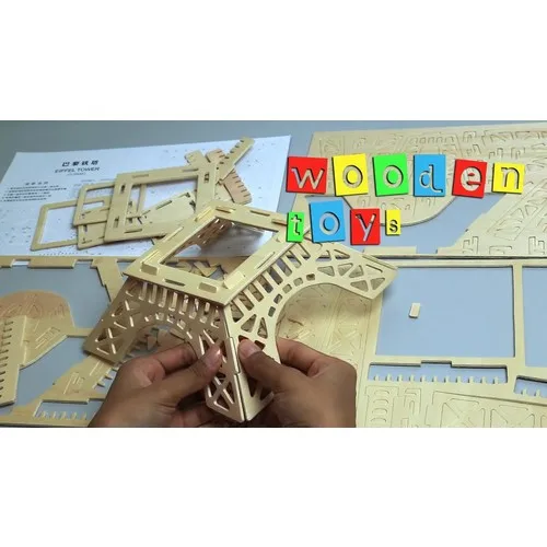 Puzzle en bois 3D-hélicoptère importé