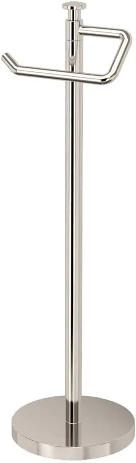 

Freestanding Toilet Paper Holder, 23.68" H, Polished Nickel with Weighted Padded Base for Bathroom