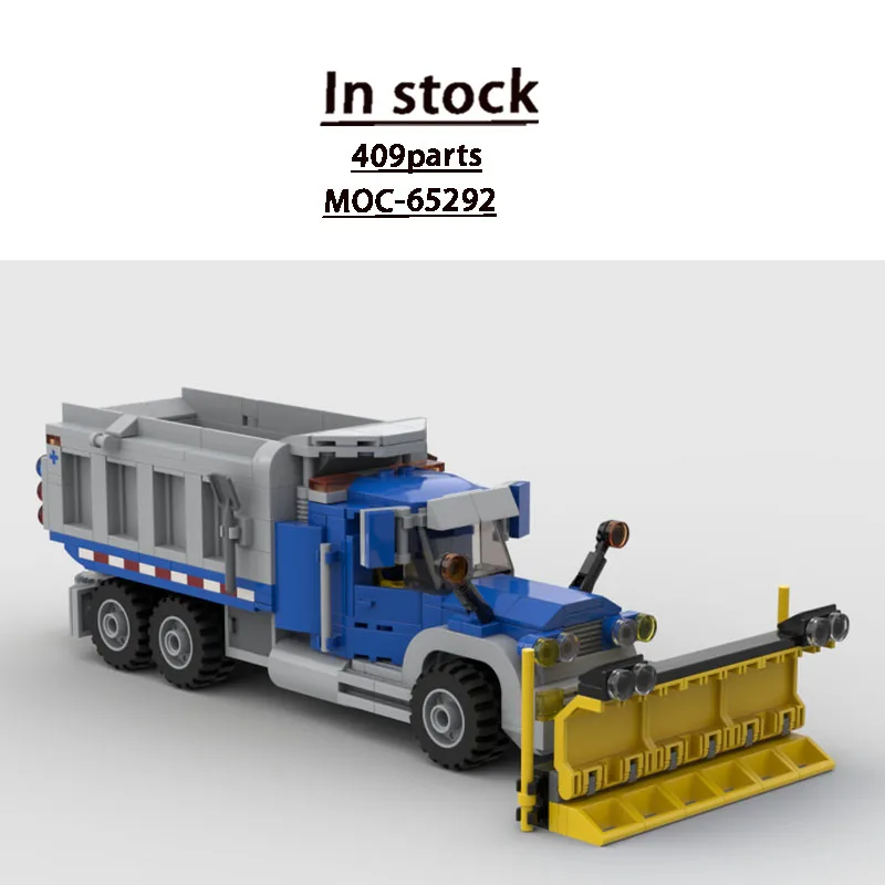 MOC-65292 New Urban Classic Snow Removal Truck Building Block Model 409 Parts Boys Children's Birthday New Year Toy Gift