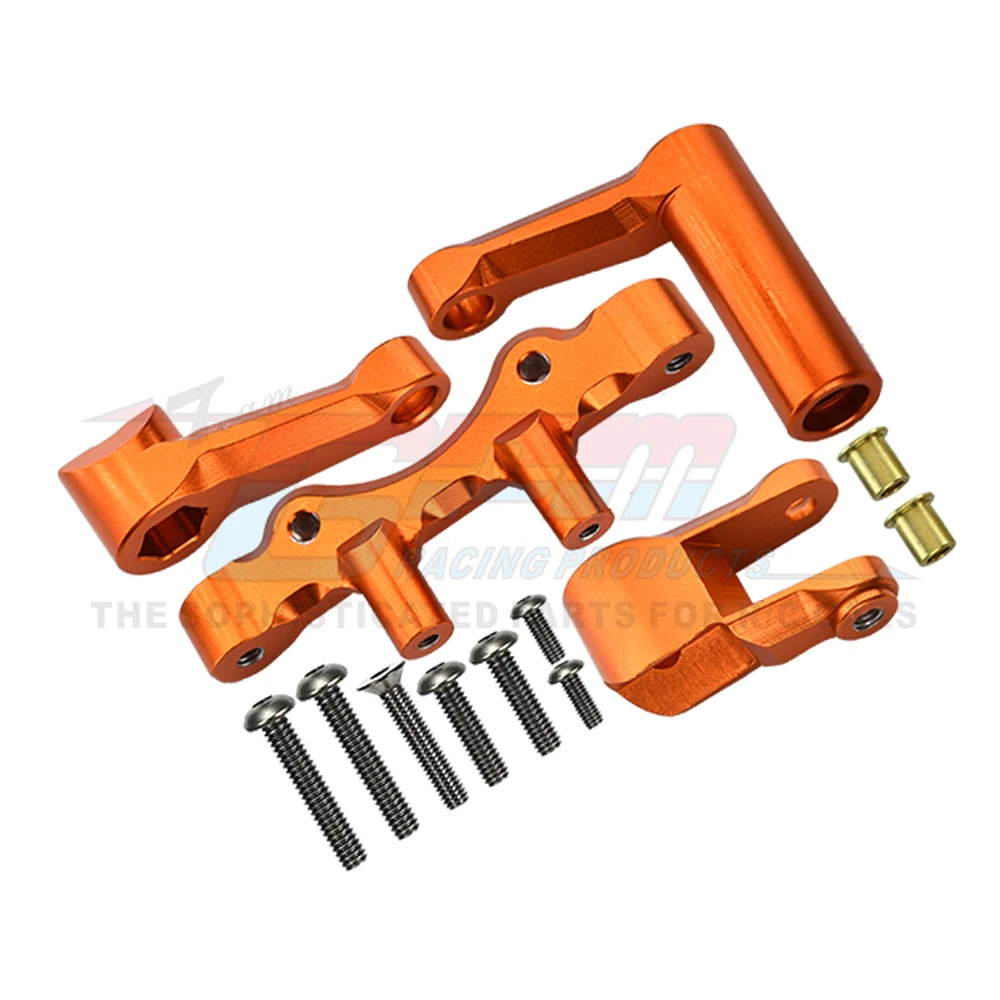 GPM for LOSI 1/6 Super Baja Rey 2.0 Super Rock Rey V2 Desert Truck Upgrade Parts Metal Steering Assembly Bellcrank Set LOS251059