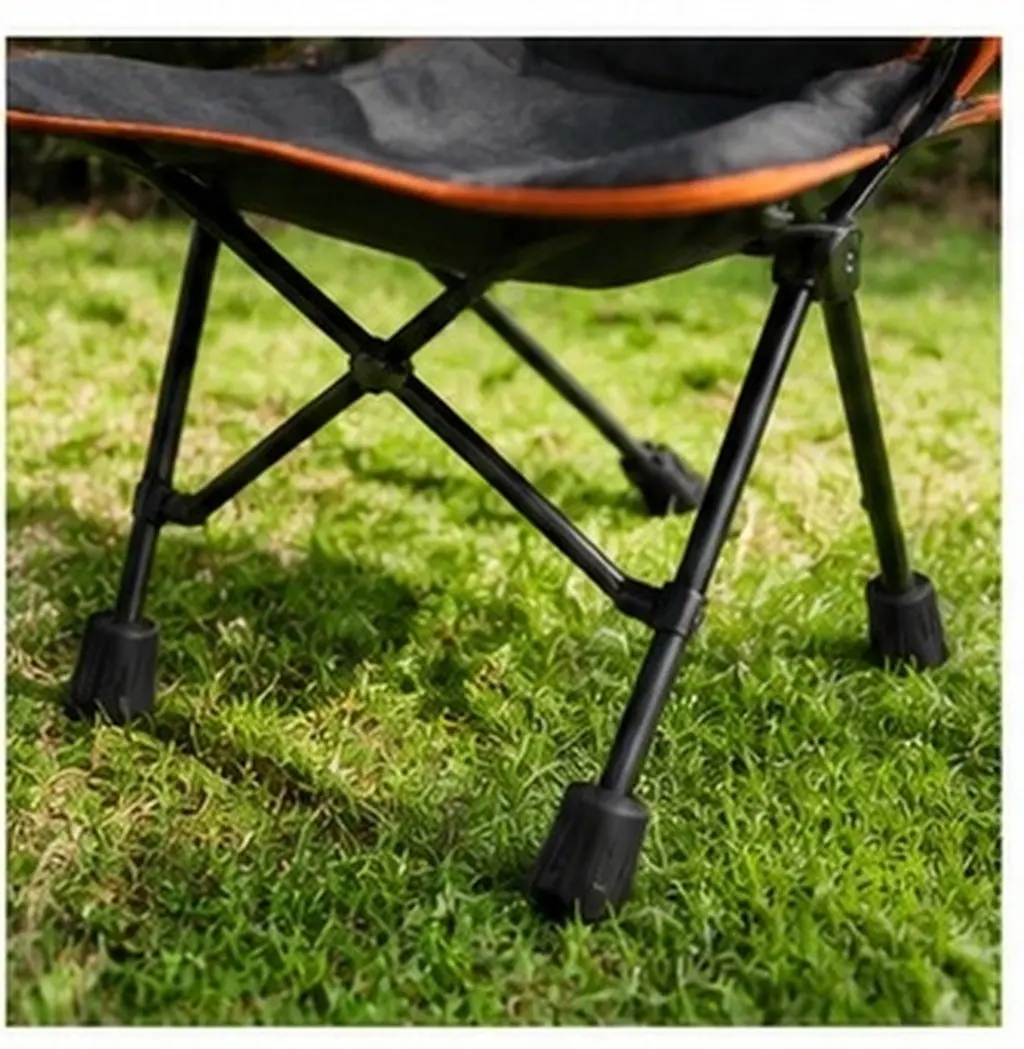 Anti-Sinking Folding Chair Feet Replacement 0.8 Inch Moon Chair Leg Caps Non-Slip Foot Covers Camping Furniture