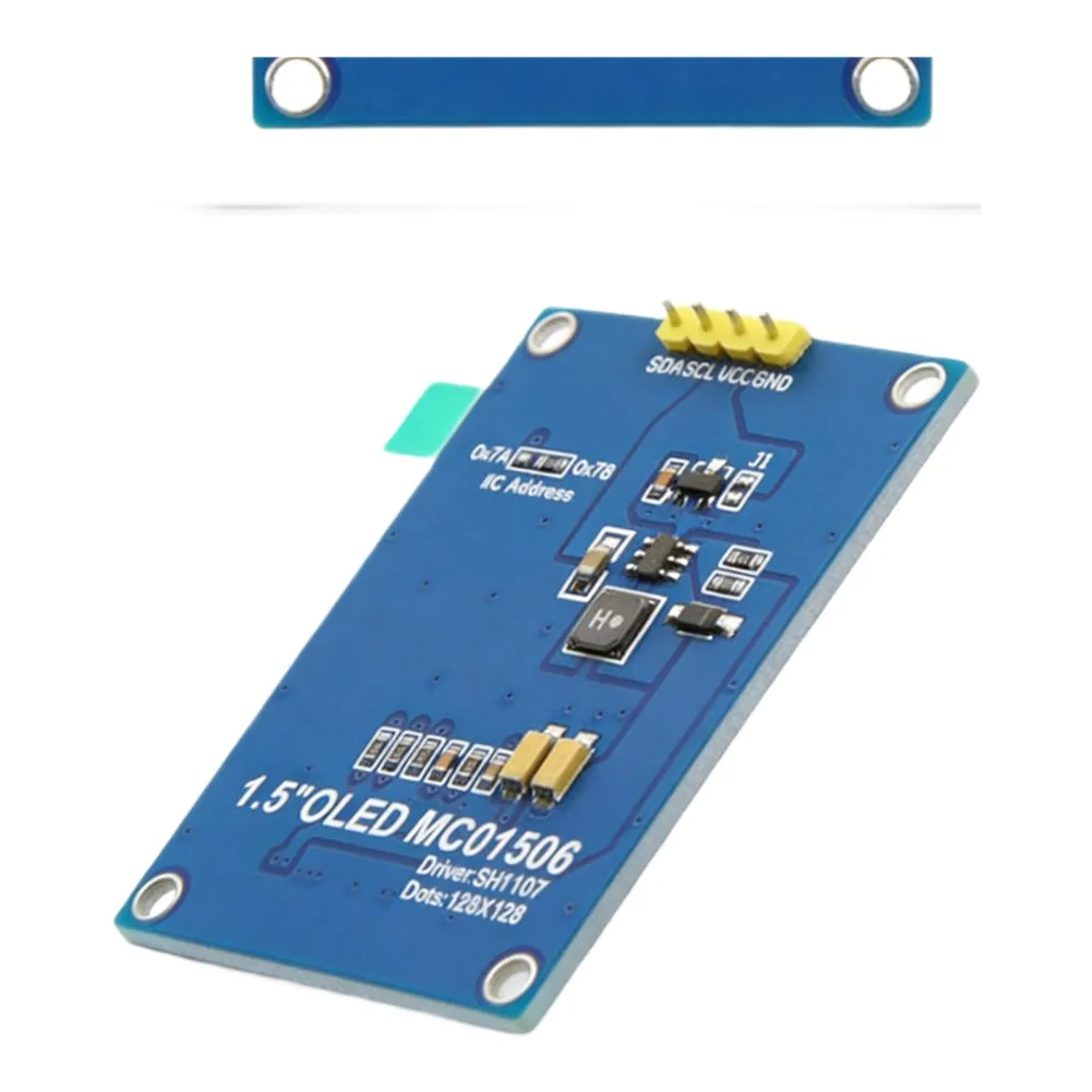 For OLED Display 1.5 inch for Electronic Projects with Wide Viewing Angle 160 Degrees and Compact 45.5 x 34.3mm Size