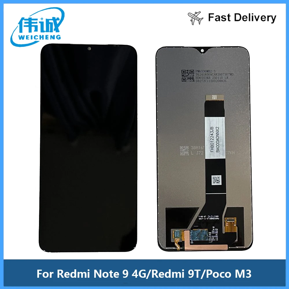 

ЖК-дисплей для Xiaomi Poco M3 M2010J19CG, дигитайзер сенсорного экрана для Redmi 9T Note 9 4G, дисплей M2010J19SG, запасные части