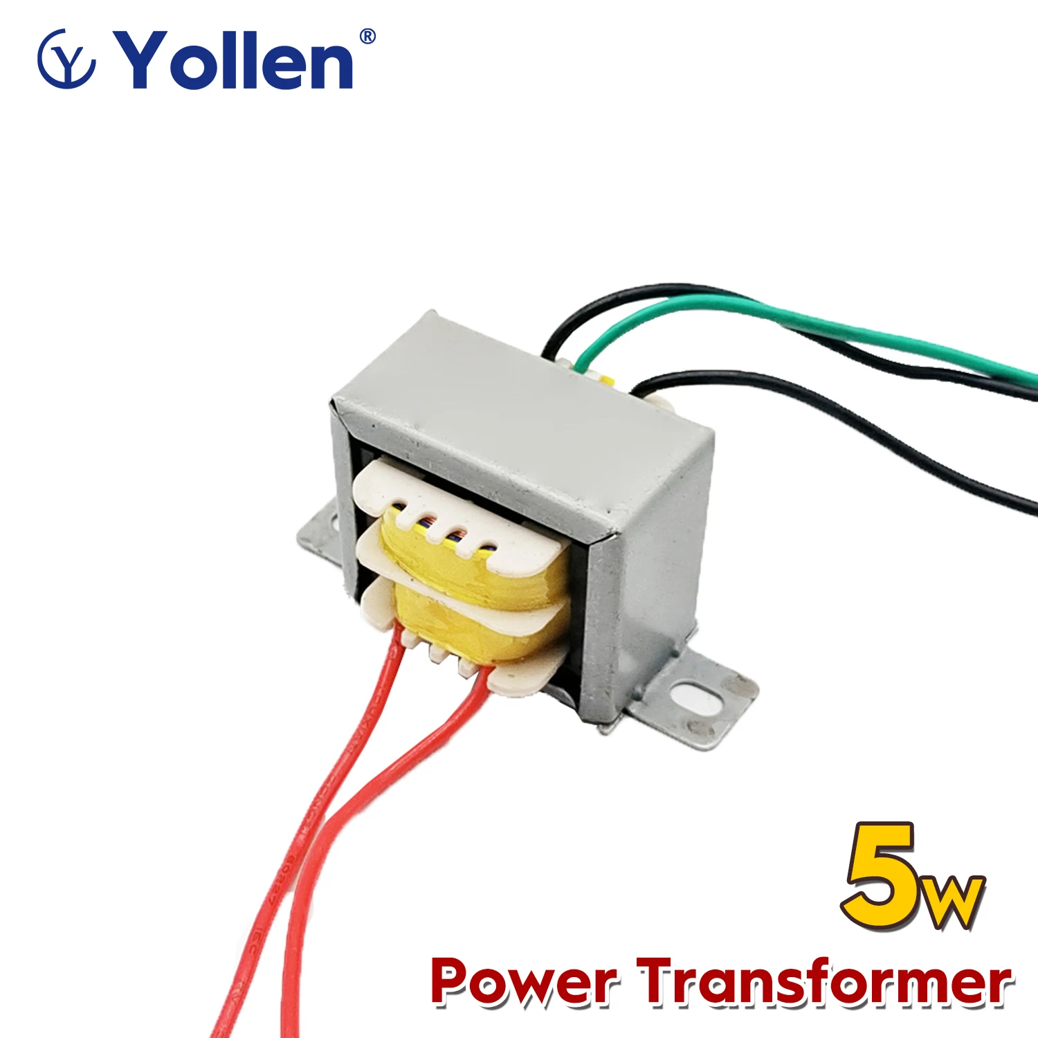 EI 5W Power Transformer 5VA Audio Voltage 220V to 12V/15V/18V/24V Single/Dual Output Isolation Copper