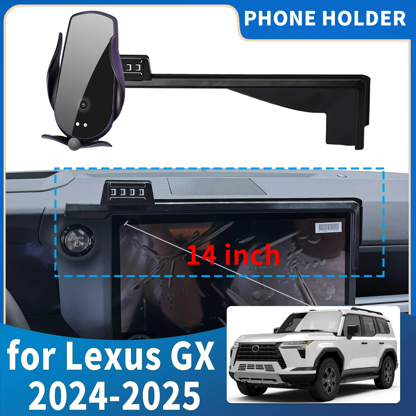 

fit for Lexus GX 2024 2025 550 550h GX550 Integrated Screen Mount Phone Holder Mount Car accessoires