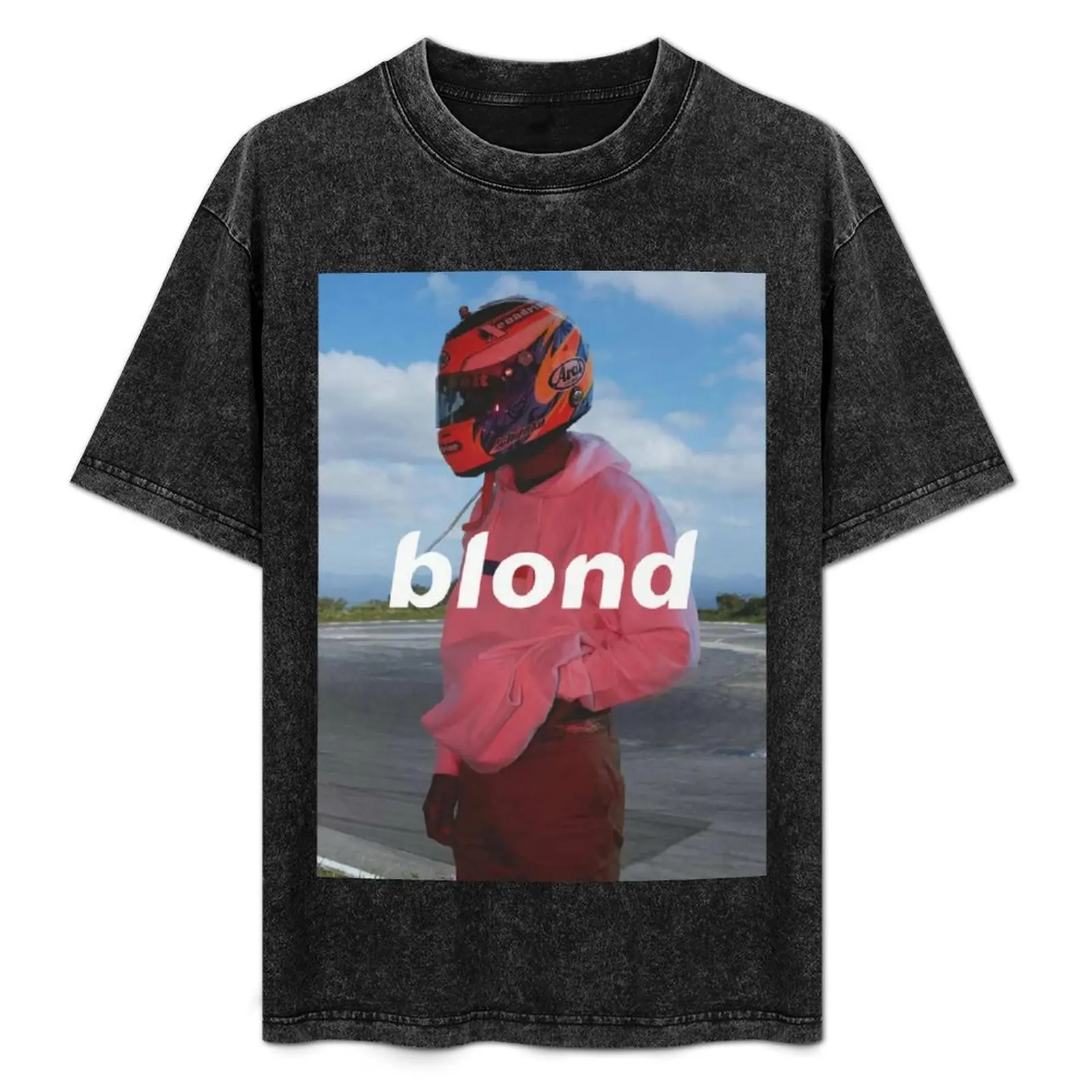 

Frank Ocean Poster Helmt Blonde T-Shirt Basic Solid Tee for Daily Use