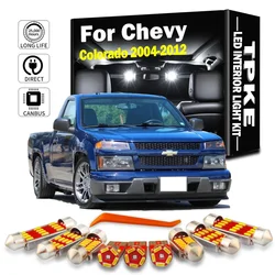 TPKE 7Pcs do chevroleta Chevy Colorado 2004-2009 2010 2011 2012 akcesoria samochodowe do czytania Canbus LED zestaw światło górne do wnętrza kabiny samochodu