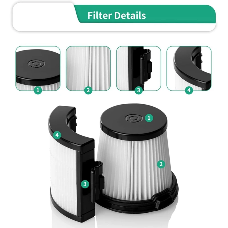Вакуумные фильтры HEPA для легких беспроводных пылесосов Shark IW3511 Detectpro, детали