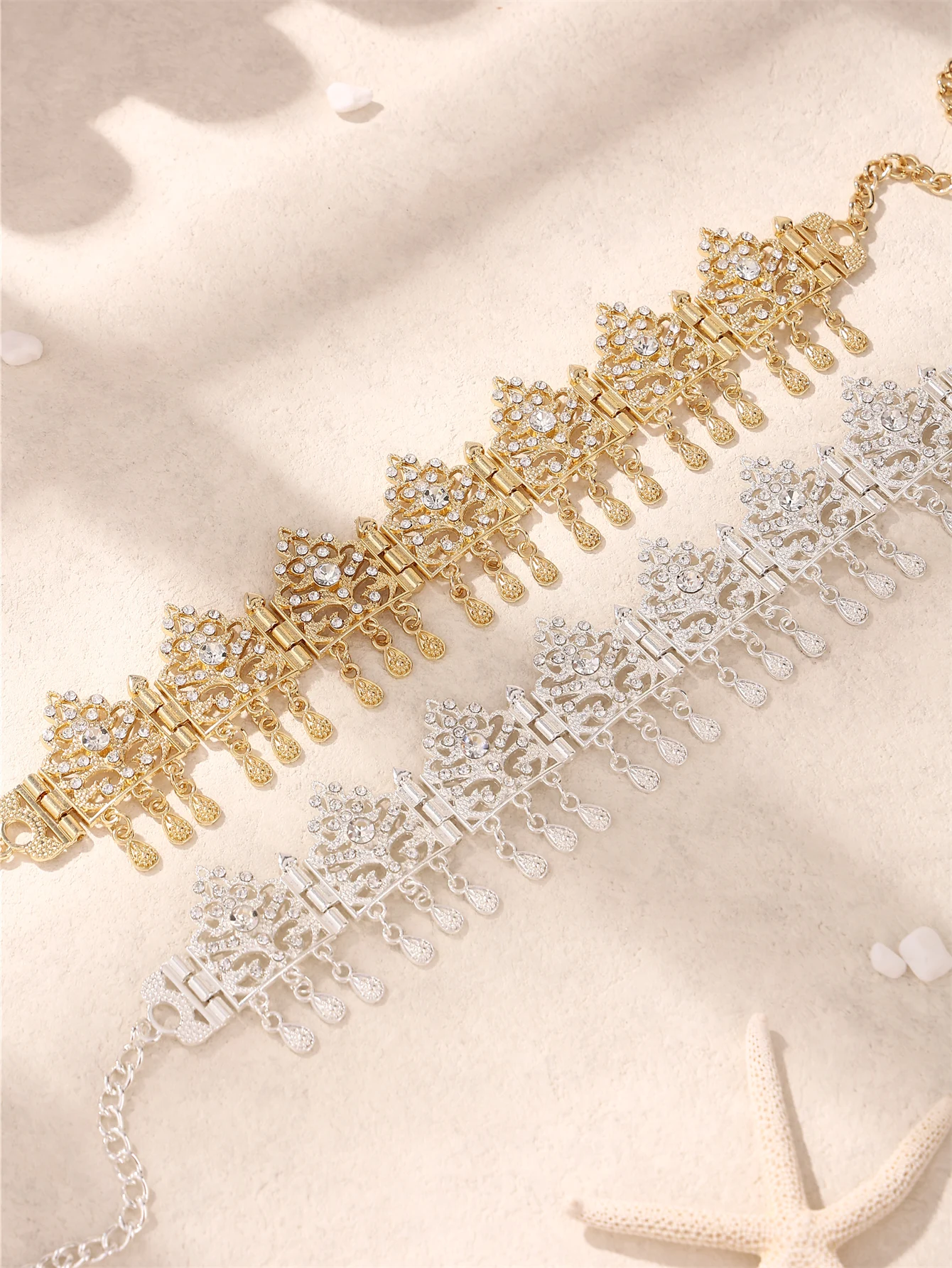 

Algerian Women's Vintage Head Chain Middle Eastern Bridal Wedding Festival Party Evening Ramadan Clothing Accessory