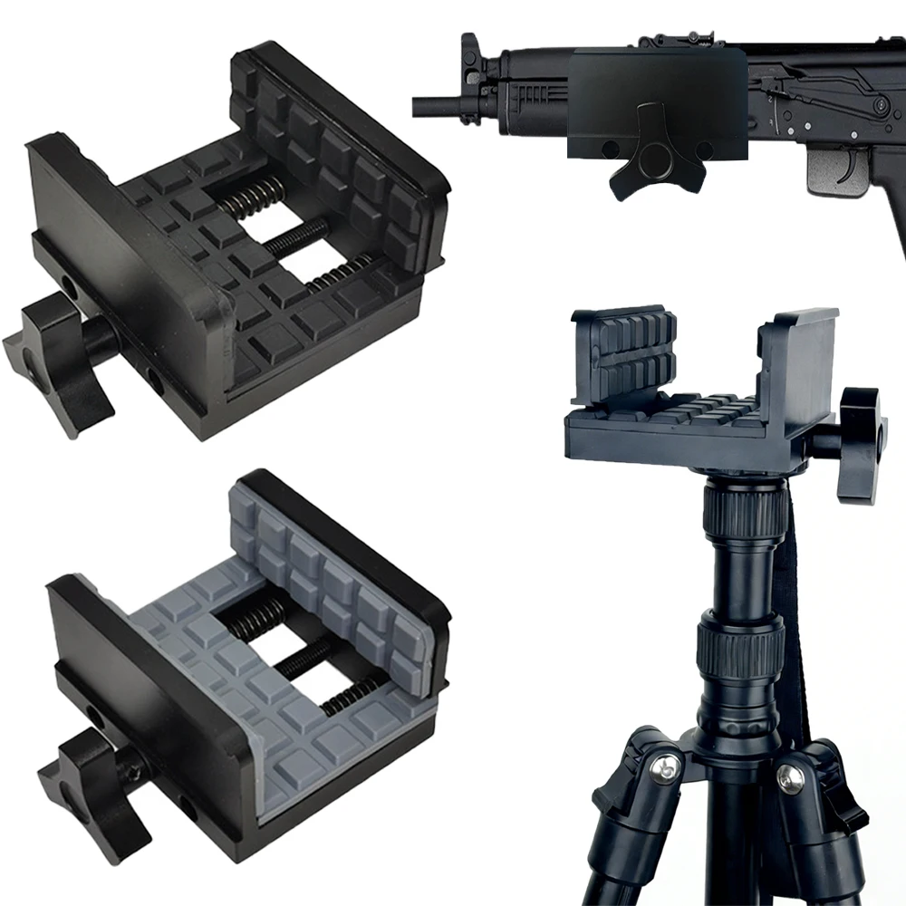 Rifle Saddle Mount Clip Rifle Clamp Adapter for Hunting Tripod Hunting Stand Shooting Tripod Rest Head for Hunting Shooting