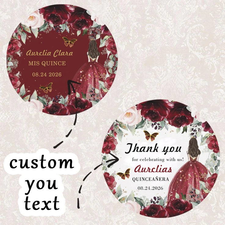 

90pcs Custom Personalized Name & Birthday Stickers (For Weddings, Baptisms, Parties & Gift Wrapping)