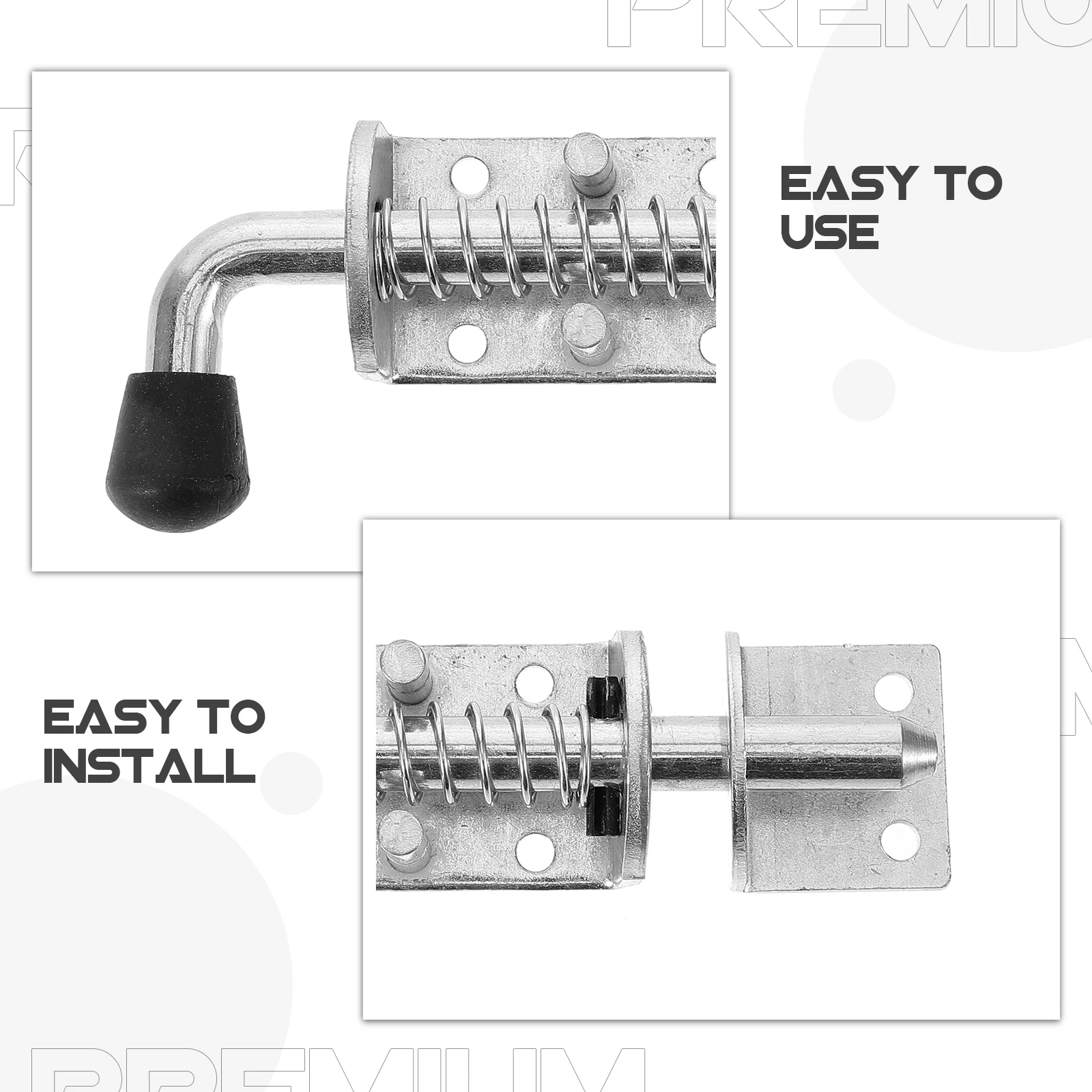 

Thickened Spring Pin Metal Door Latches Barn Heavy Duty Closet Open Cabinet Hardware Bolt Front