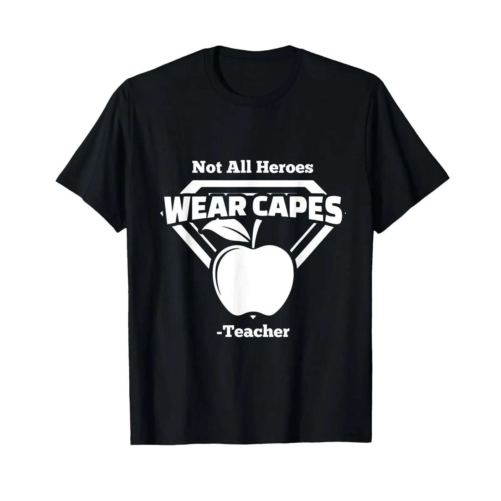 Not All Heroes Wear Capes Teacher T Shirt vintage Washed Slightly streetwear Breathable Stretched Unisex Comfortable graphic