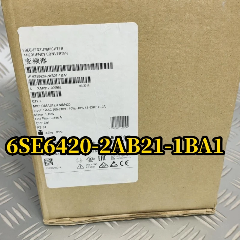 

New with Class A filter 6SE64 20-2AB21-1BA1 6SE6420-2AB21-1BA1 6SE6 420-2AB21-1BA1 One-year warranty Fast delivery