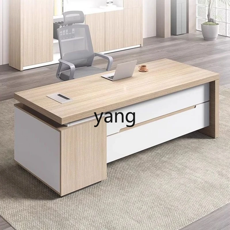 LH desk simple modern office president manager desk and chair combination furniture