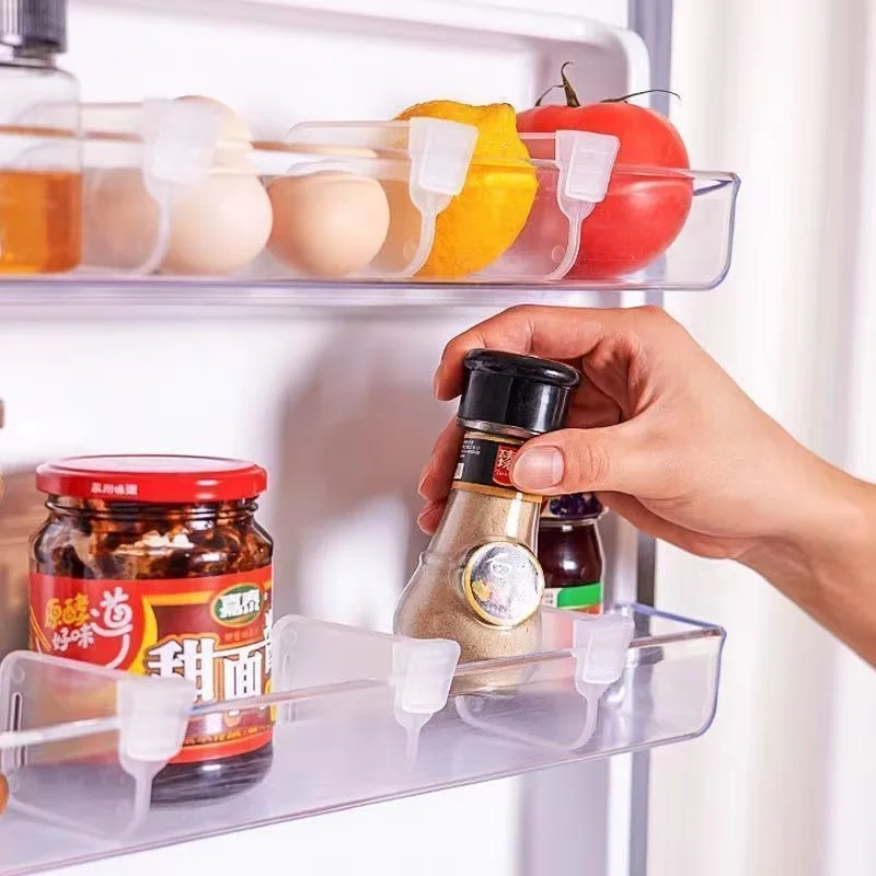 

Refrigerator Organization Storage, Adjustable Dividers Panels Free Combination, for Fruits Veggies Cans Keep Tidy