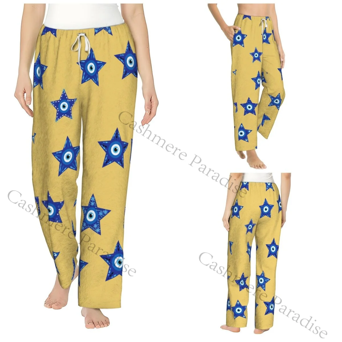 

Evil Eye Heavenly Flannel Pajama Pants for Women Soft Warm Sleep Pants with Elastic Waistband