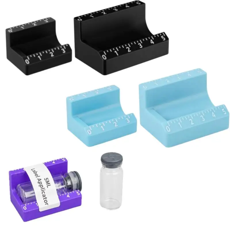 1/2Pcs 3D Printing 3/5ml Vial Label Applicator Easy Alignment Precise Application Sticker Alignment Tool Reusable Labeling Tool