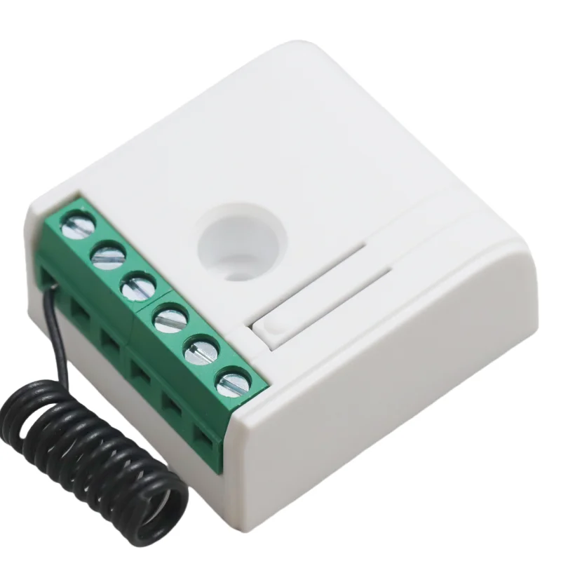 Interruptor de Control remoto de larga distancia, 100M, 433MHz, 1 canal, Mini receptor de relé inalámbrico, 9-24V ac/dc