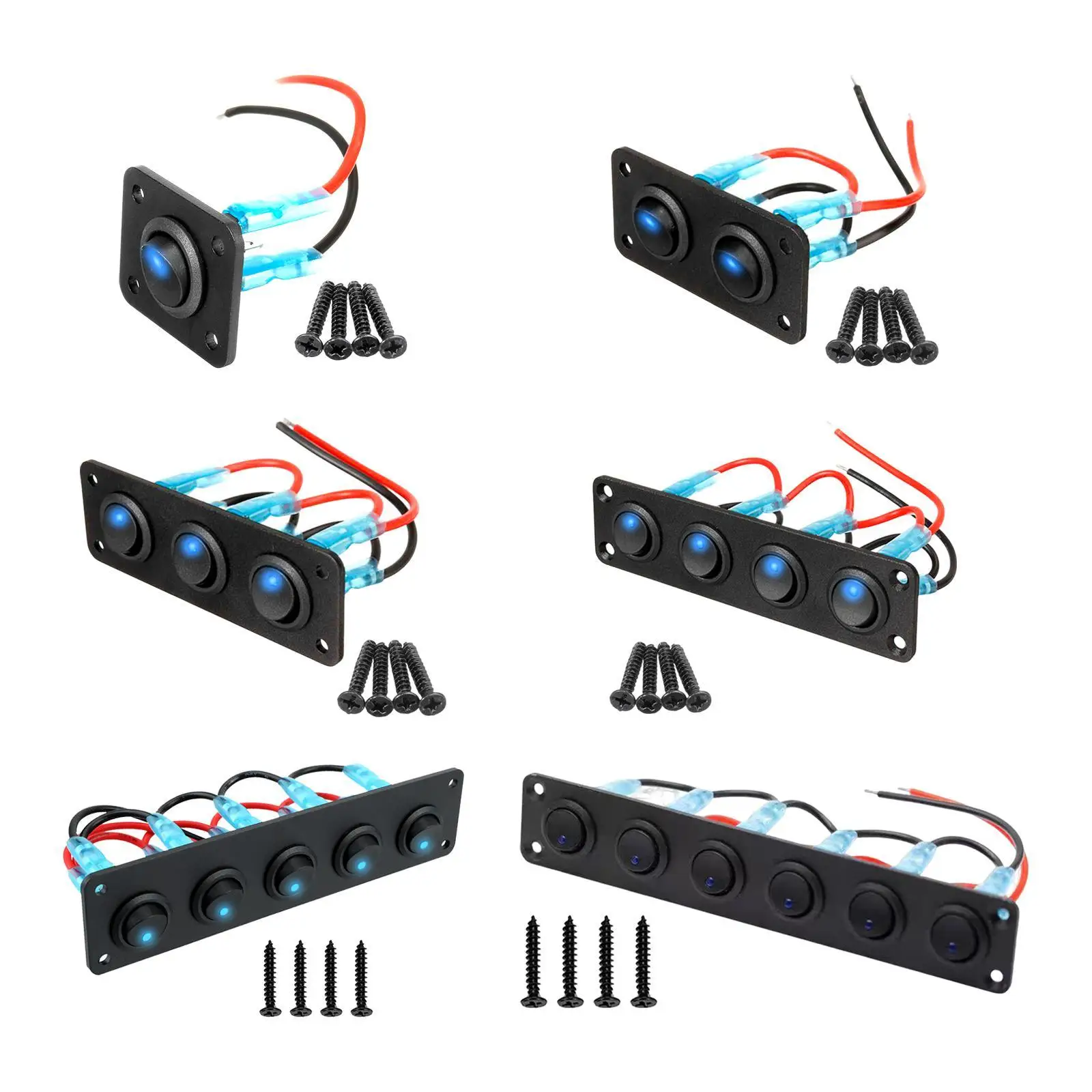 Panel de interruptor basculante para modificación de coche multiusos marino automotriz, interruptor de encendido y apagado para vehículos yates