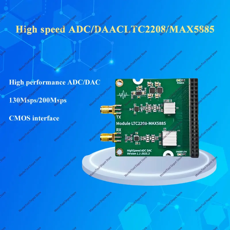 High Speed ADC Module,High-speed DAC Module,Arbitrary Waveform Generation/Acquisition, LTC2208,MAX5885