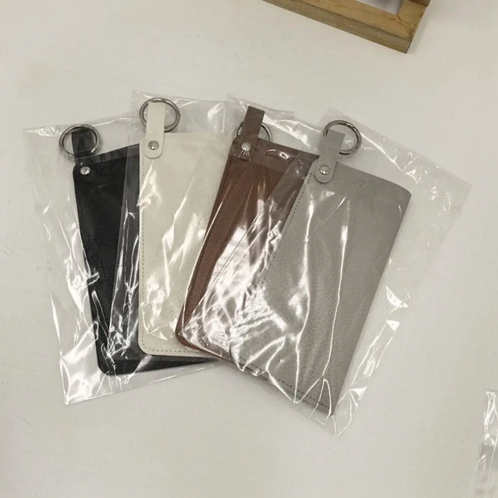 حقيبة تخزين النظارات الشمسية المصنوعة من جلد البولي يوريثان مع حلقة مفاتيح بلون سادة معلقة للنظارات الشمسية وحامل نظارات شمسية محمول متين #3