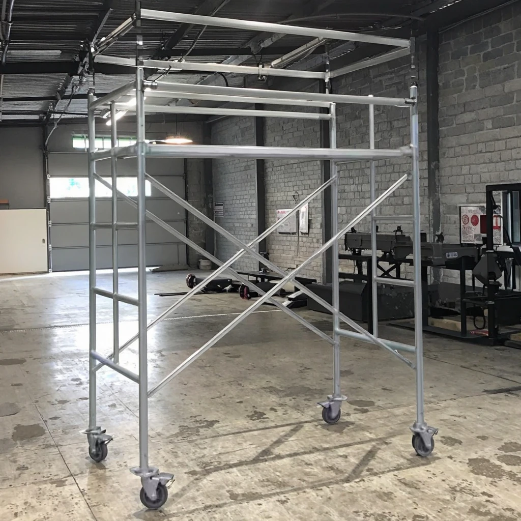 عجلة السقالات مدمجة مع السقالات الفولاذية المجلفنة والسقالات الواجهة تقدم جودة استخدامًا ممتازًا في البناء