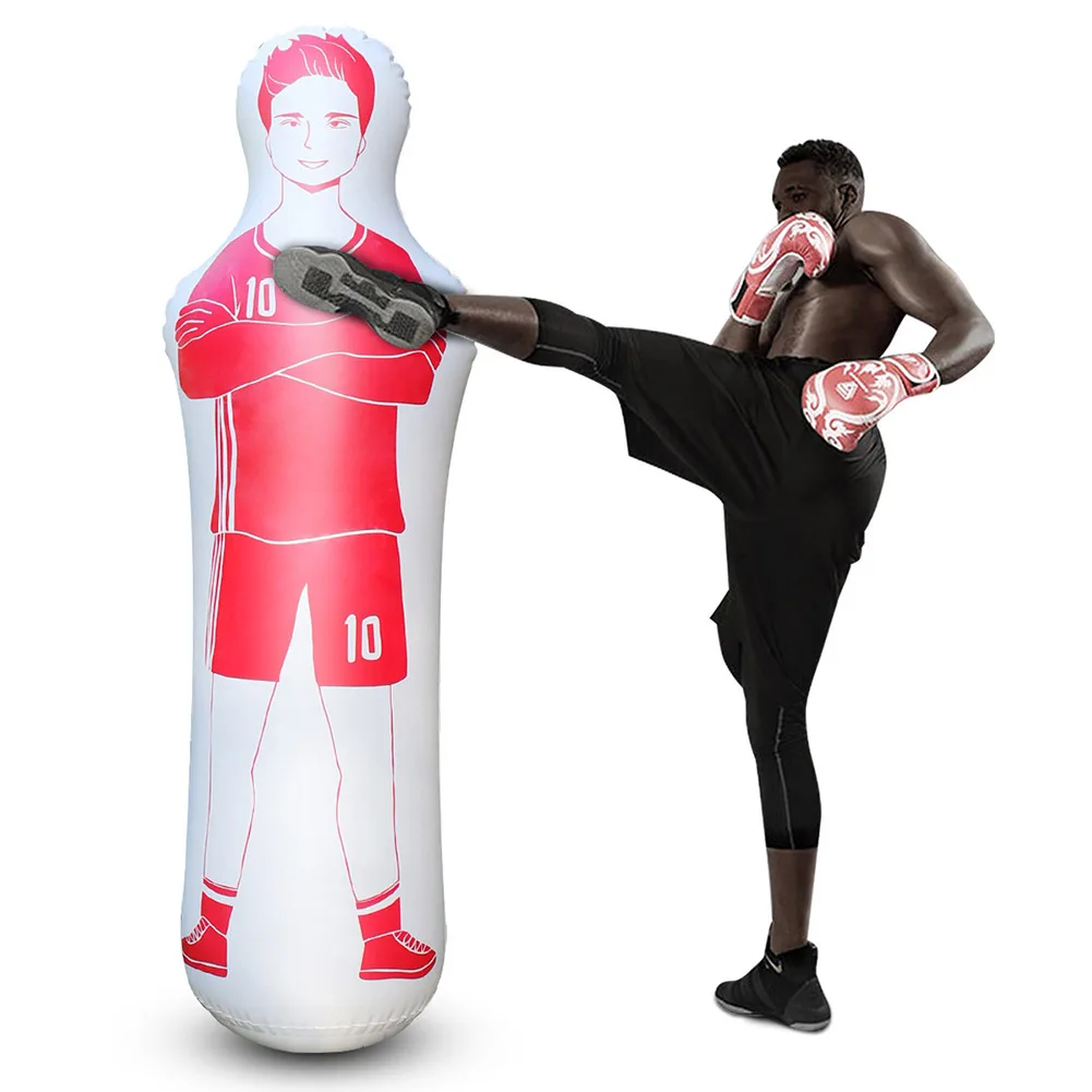 Inflatable Soccer Dummy Goalkeeper Soccer Dummy Defender Training Mannequin Football Practice Tumbler for Home Exercise