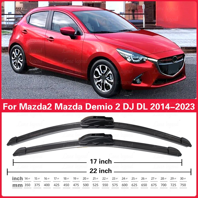 

Car Wiper For Mazda2 Mazda Demio 2 DJ DL 2014 - 2023 22"17"14" Front Rear Wiper Blades Brushes Cutter Accessories 2020 2021 2022