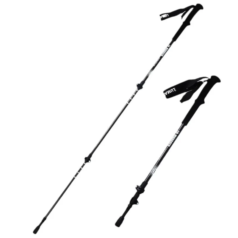 

Professional 3K Carbon Fiber Trekking Poles - Telescopic Adjustable Hiking Sticks with Anti-Slip Cork Grip