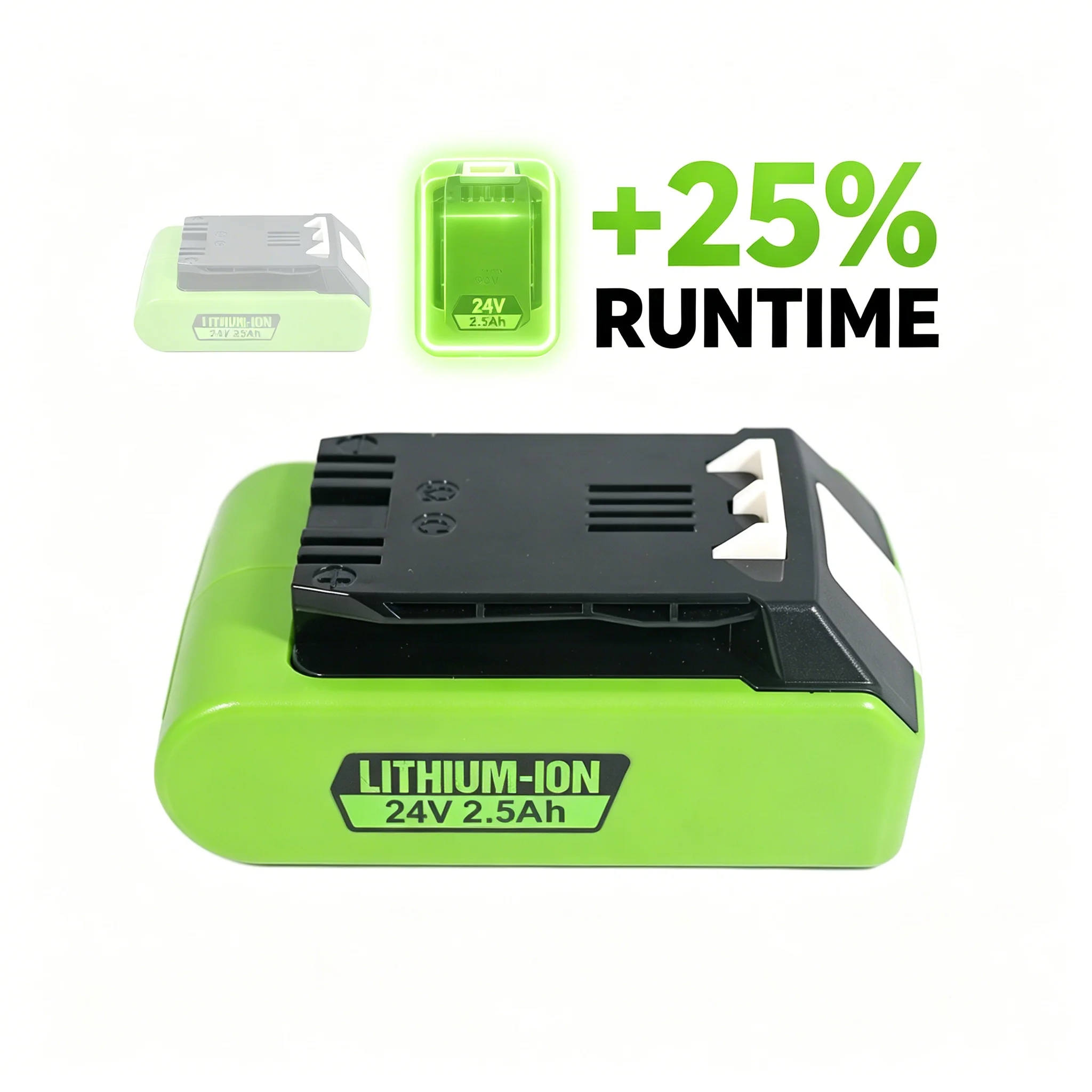 24V 2500MAH Lithium-ion Replacement Battery G24B2 for Greenworks ALL devices of 24V tools 29842 29852 BAG708 29322 21342