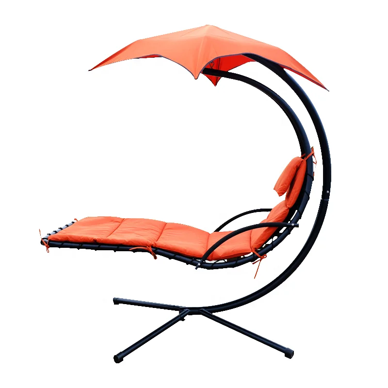 Modern Metal Hanging Swing Chair Outdoor Furniture With Polyester Cover For Park & Hotel Use