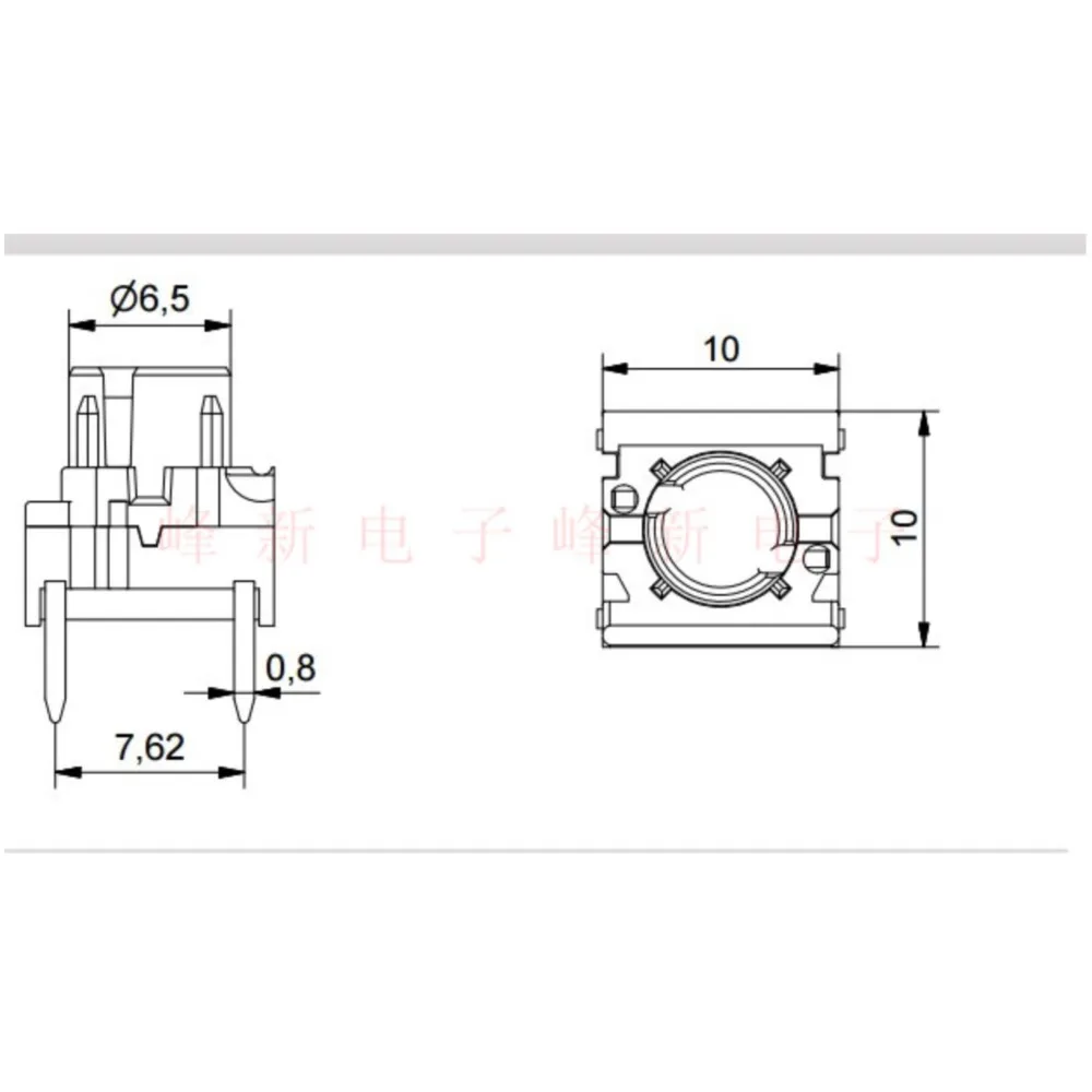 RA3FTH9 Denmark Tact Switch Straight Plug 4 Feet 10*10 Waterproof And Dustproof Key Switch Button