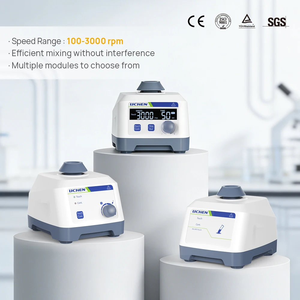 Multi Module  Mixer LCD Control 3000rpm with 7 Tube Adapters for Lab Sample Preparation