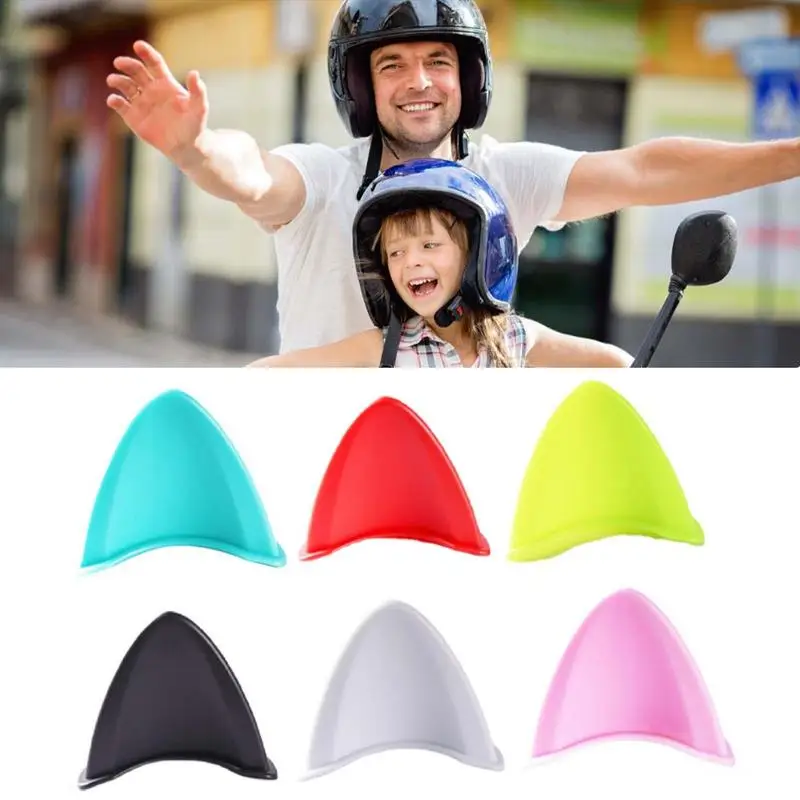 2PCS/Set Car Motorcycle Helmet Cat Ears Motocross Full Face Off Road Helmet Decoration Sticker Cosplay Car Styling Accessories