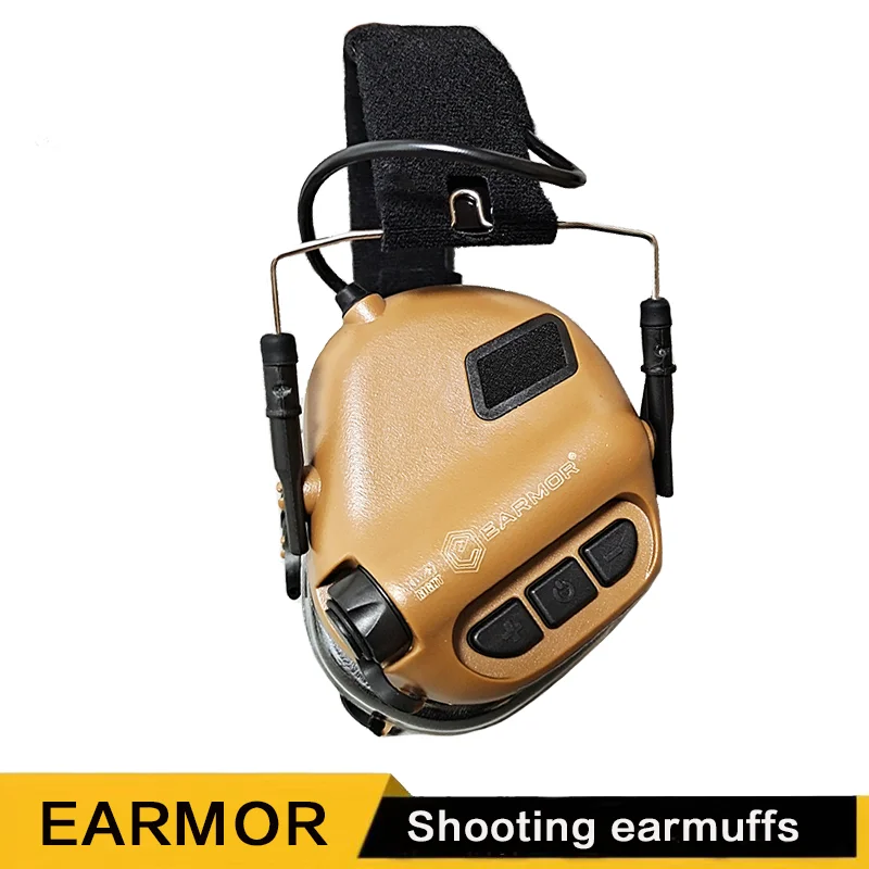 

EARMOR M31 shooting earmuffs. Active tactical headphones, electronic hearing protection earmuffs, shooting accessories