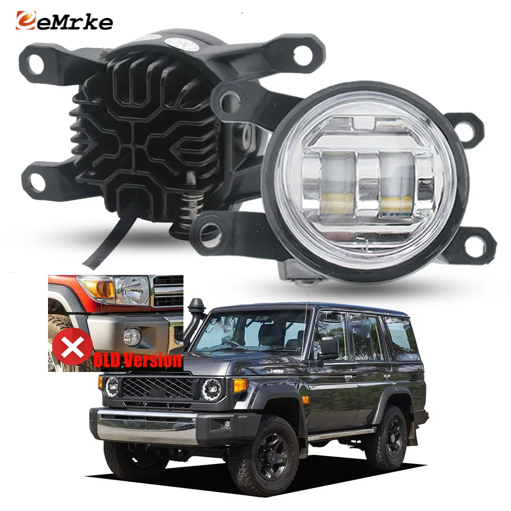 30 واط استبدال المصنع 9 واط أضواء الضباب لتويوتا لاند كروزر 70 J76 J79 (باستثناء الإصدار القديم) 2023 2024 2025 أبيض أو أصفر DRL #1