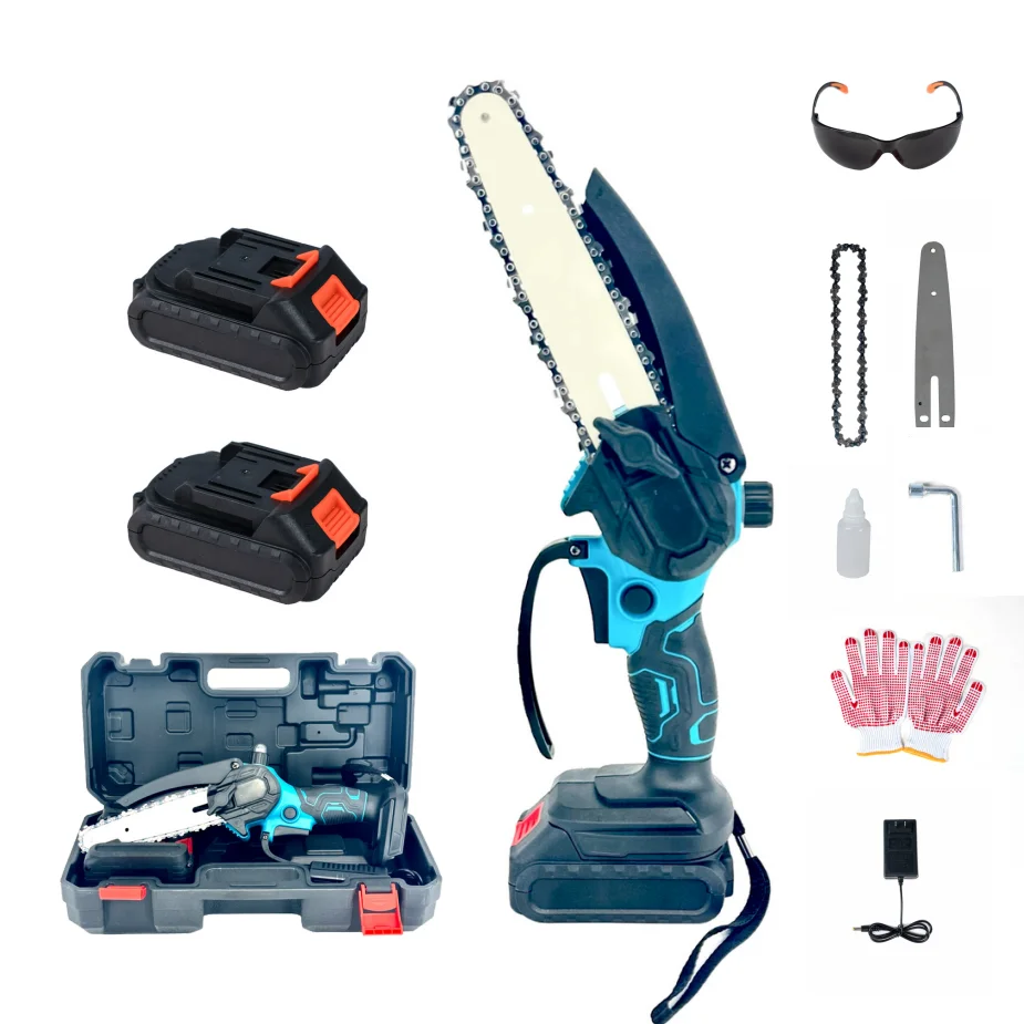

Portable Electric Mini Chainsaw 21V Lithium Battery Powered Cordless Hand Saw DIY Grade 21V Wood Sawing Blade Diameter