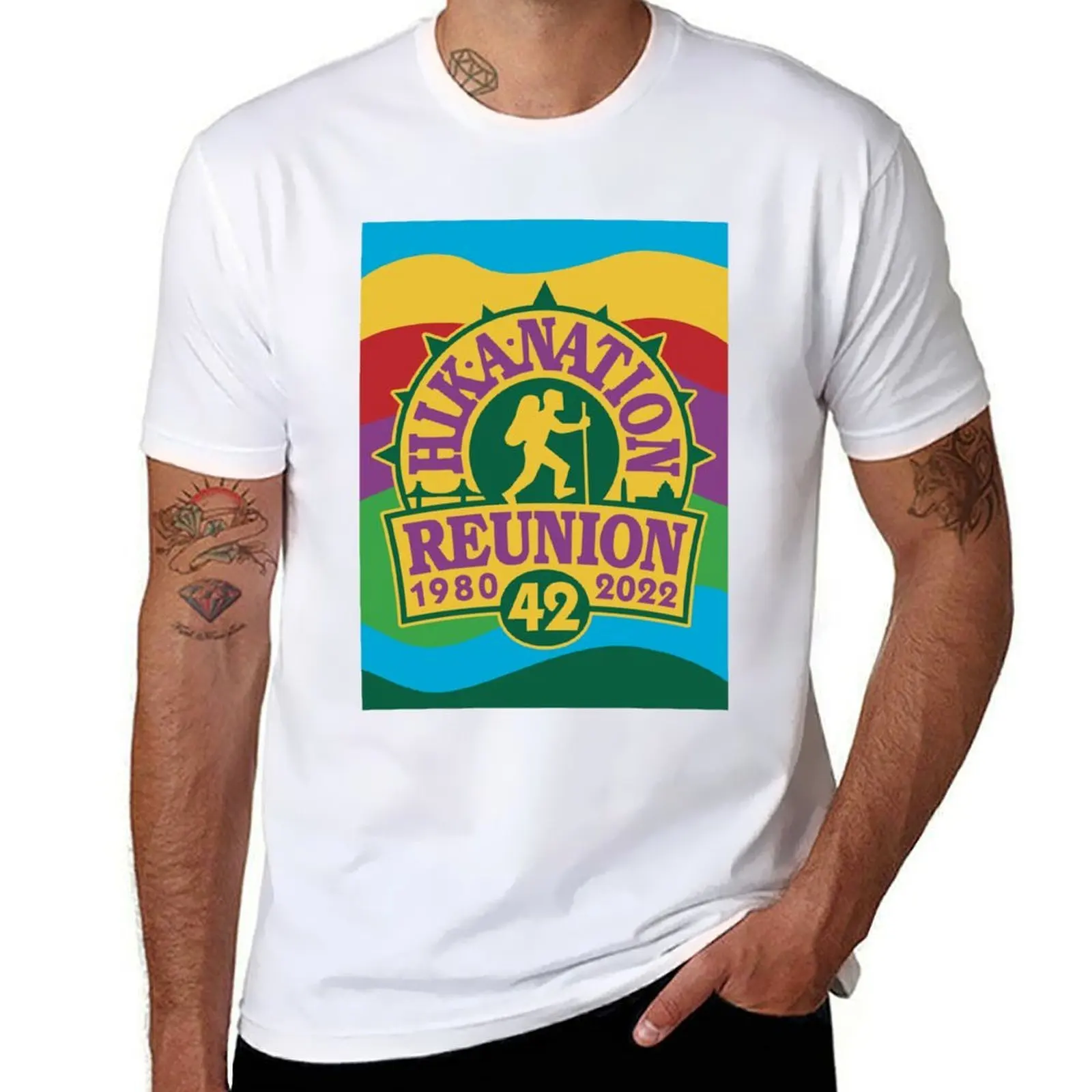 

HikaNation Reunion 42 T-Shirt t shirts for man graphic funny t shirt man designer T-Shirt