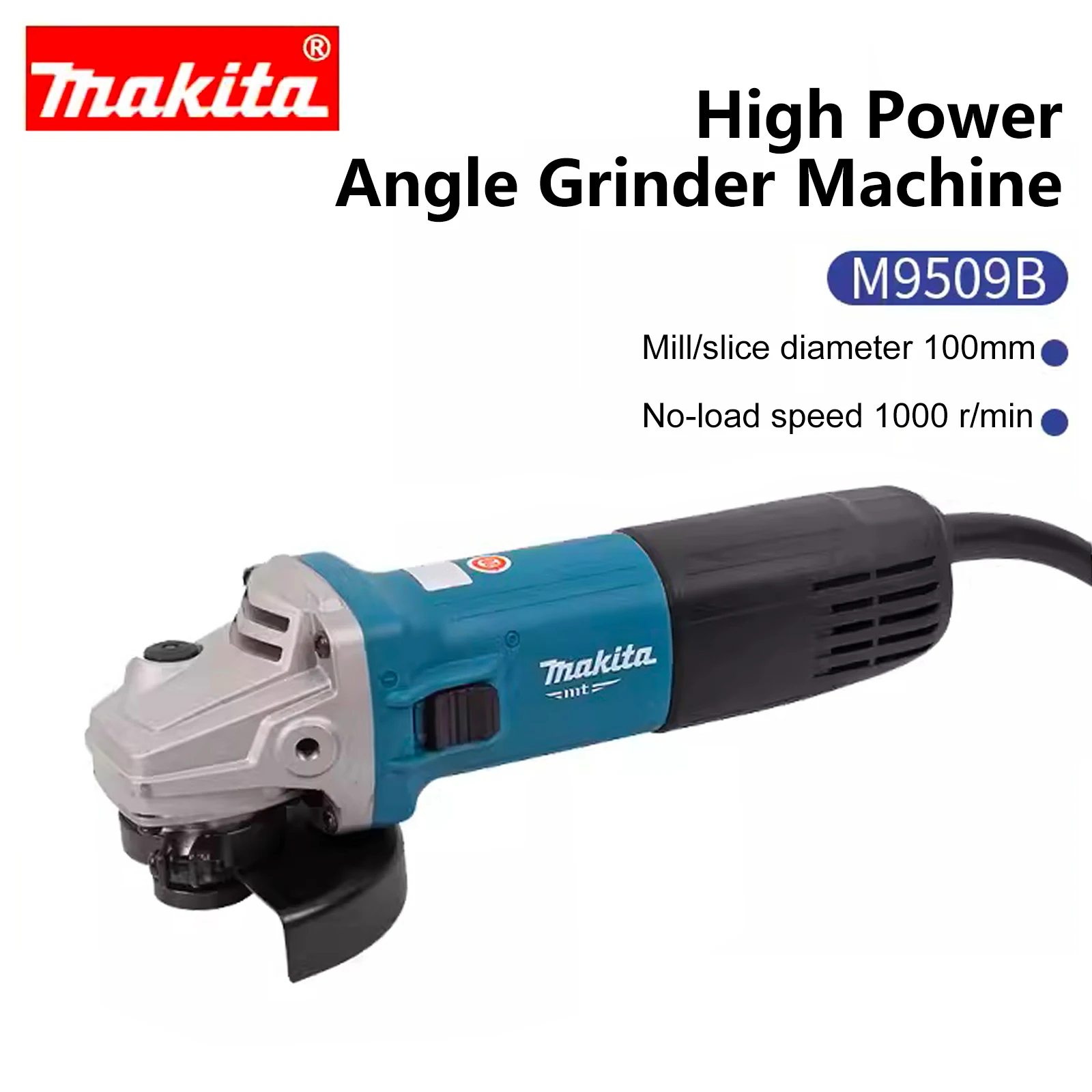 Makita Angle Grinder M9509B Metal Cutting Sander Home Using Polishing Machine Metal Polishing and Cutting Machine Electric Tools