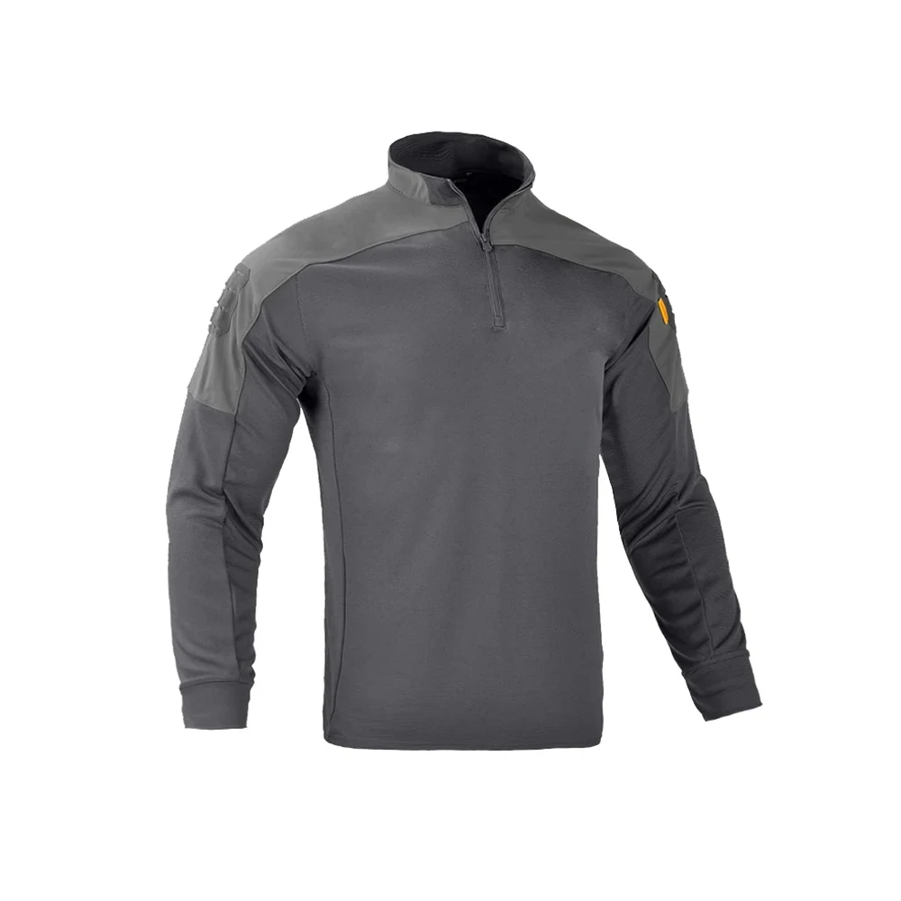 Men's Tactical Long Sleeve Shirt 1/4 Zip Military Combat Top Breathable Quick Dry Outdoor Hiking Hunting Work Shirt image 3