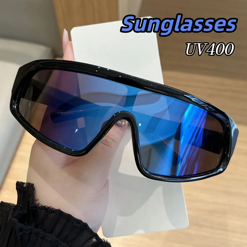 2025 Fashionable Personalized One-piece Cycling Sunglasses Outdoor Sports Hiking Riding Windproof and UV-proof Unisex Glasses