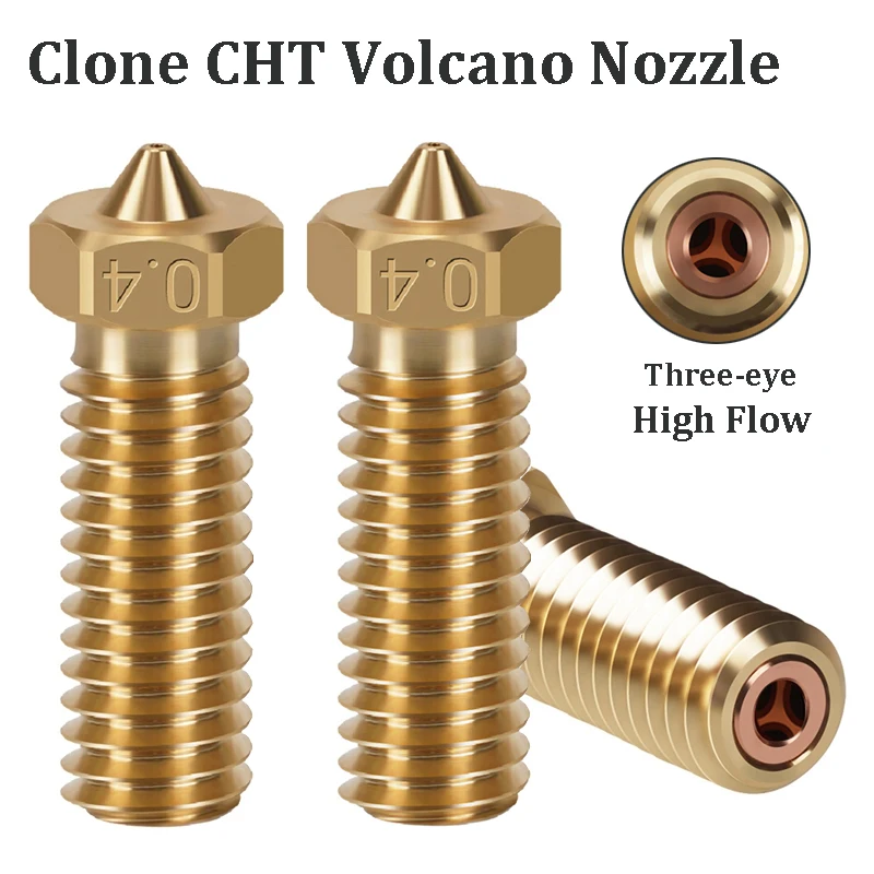 2/4pcs Volcano Nozzle Clone CHT High Flow Brass Nozzles 3D Printer Hotend CHT Volcano Nozzle For Anycubic Vyper Kobra Max Plus