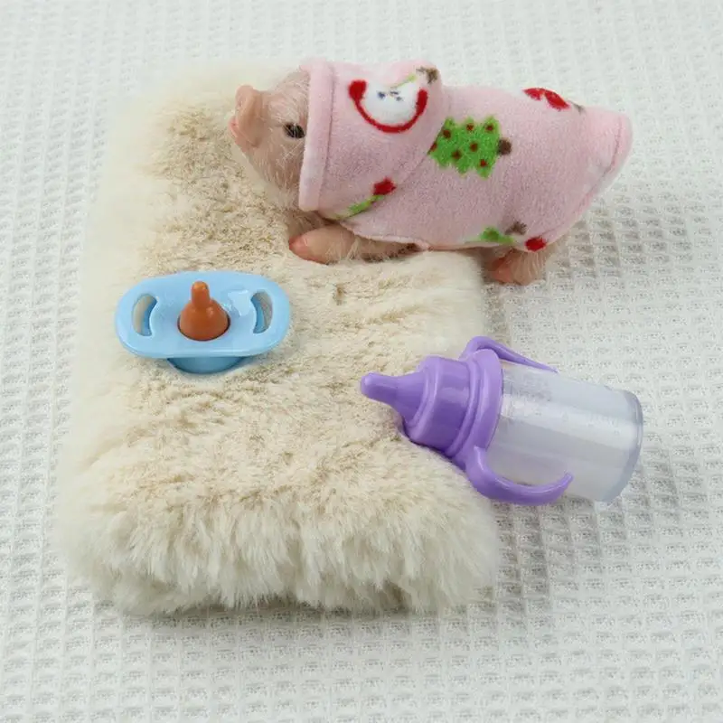 Simulation Pig Doll Silicone Toy Cute Realistic Piglet Doll Decompressions Toys Soft Mini Realistic Animals Pinch Toy