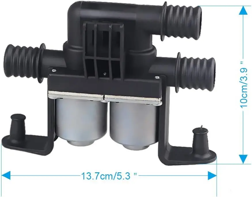 Válvula de água de controle do aquecedor 1147412166 64116910544 para BMW E53 E70 E71 X5 X6 2003-2017
