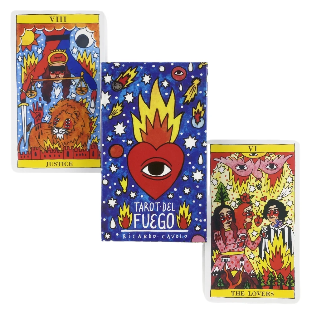 Tarot Del Fuego Cards A 78 Deck Oracle English Visions Divination Edition Borad Playing Games