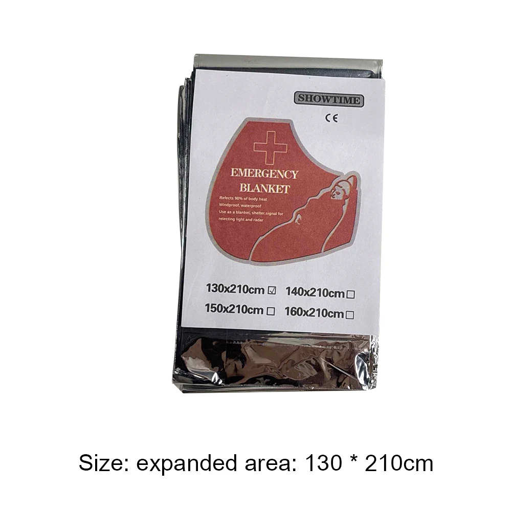 130x210cm Gigantic Space Blanket Retain Body Heat Emergency Thermal Blanket Perfect for Hiking Marathons