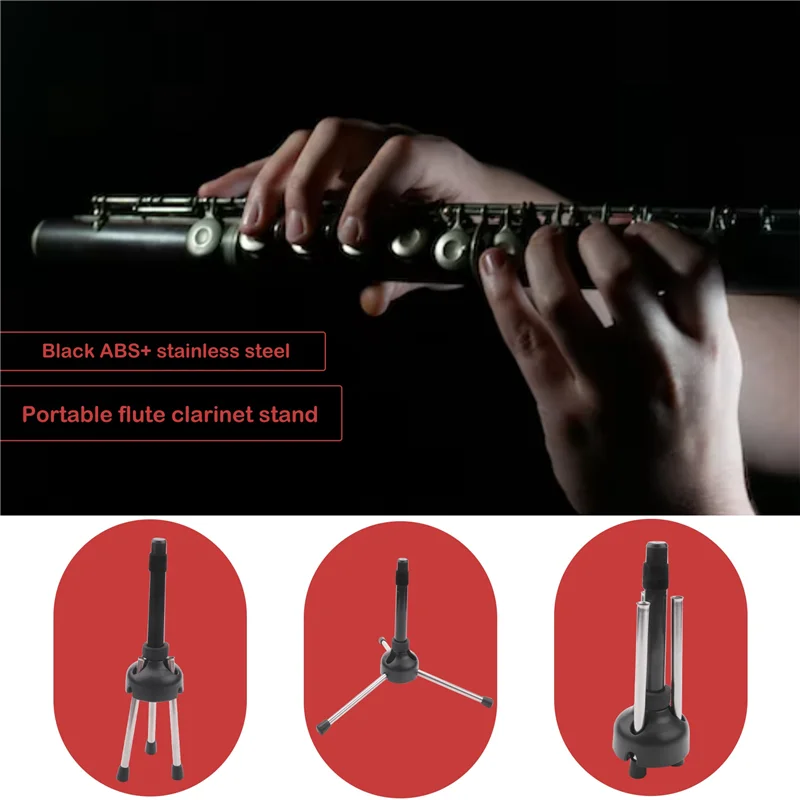 ONGE أداة الرياح ترايبود انفصال الكلارينيت حامل الناي حامل المحمولة خفيفة الوزن أداة الرياح بين قوسين